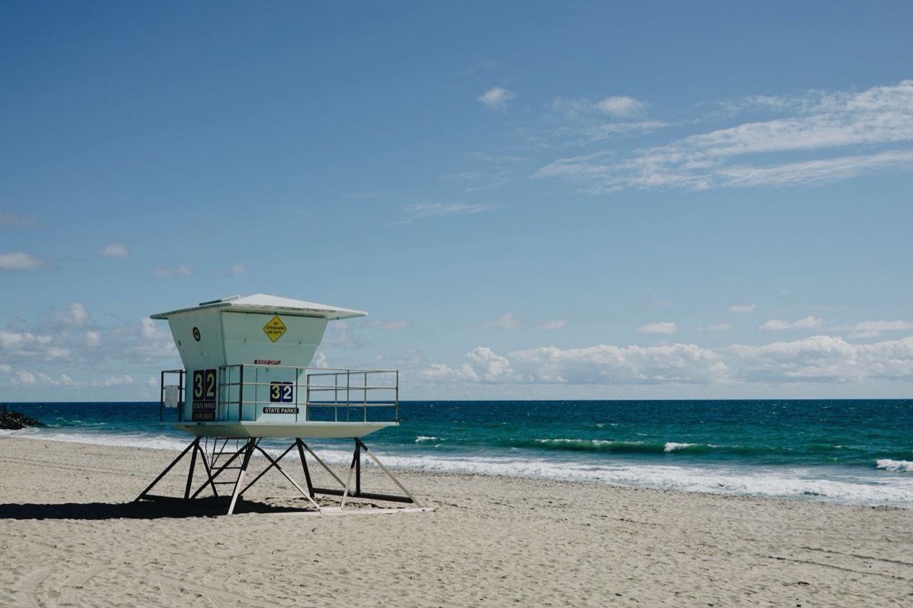 Lifeguard tower 32 at Carlsbad State Beach